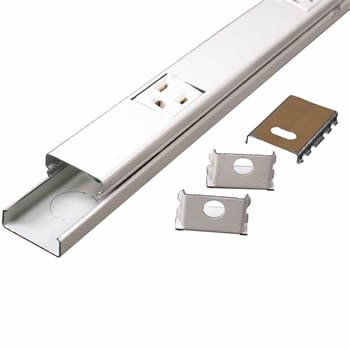 Wiremold plugmold outlet strip, 5 foot ivory, 10 outlets for steel raceway